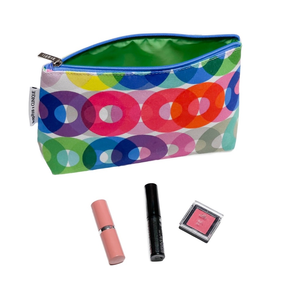 Clinique Cosmetic Bag + Makeup Bundle